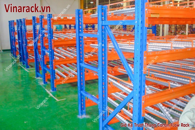 Kệ carton flow rack tại công ty sản xuất linh kiện